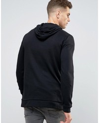 Asos Longline Hoodie In Black