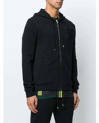 Versace Collection Medusa Patch Zipped Hoodie