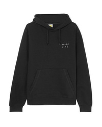 YEAH RIGHT NYC More Life Oversized Embroidered Cotton Blend Hoodie