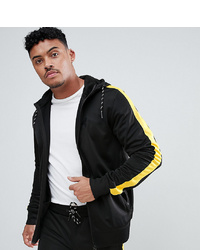 Good For Nothing Muscle Track Jacket In Black With Yellow To Asos