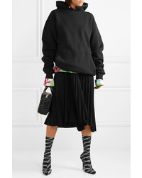 Balenciaga Oversized Embroidered Cotton Jersey Hoodie