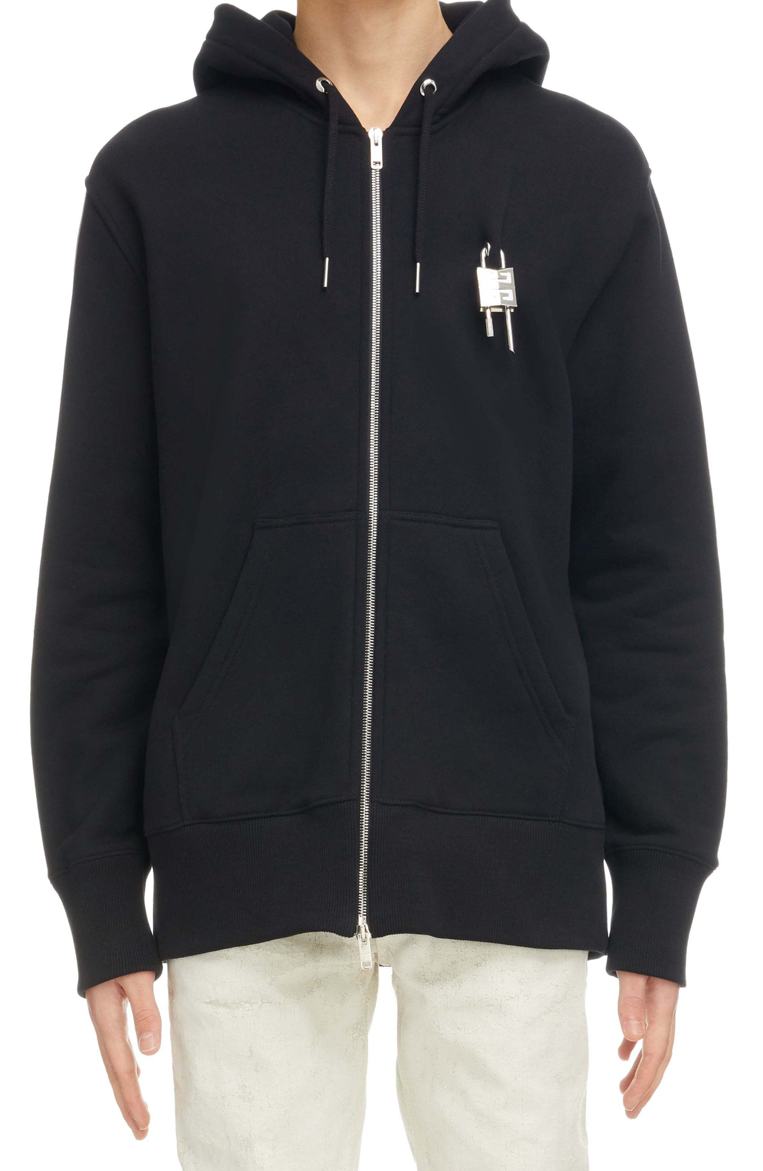 Givenchy Padlock Zip Hoodie, $710 | Nordstrom | Lookastic