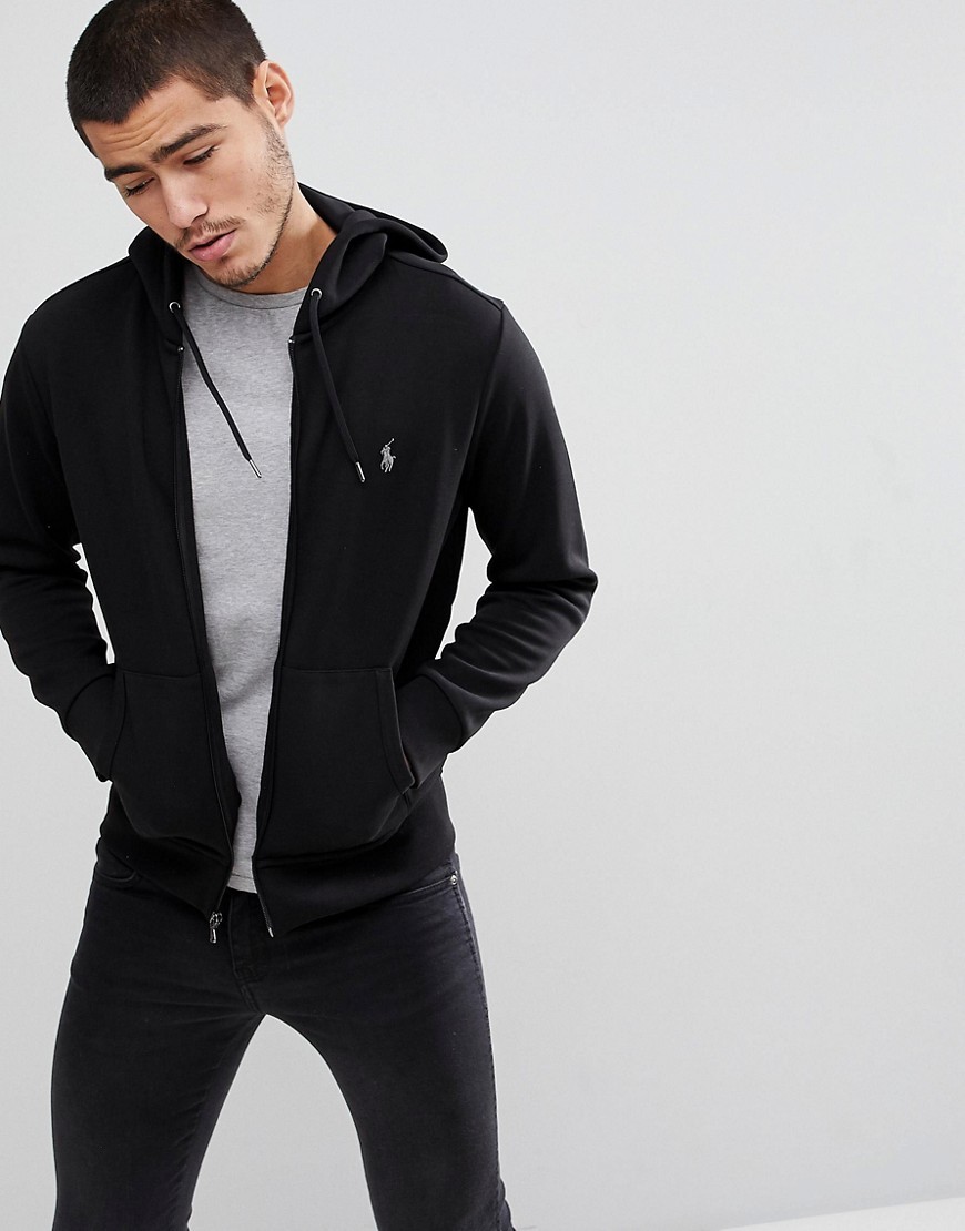 Polo Ralph Lauren Player Logo Full Zip Hoodie In Black, $146 | Asos |  Lookastic