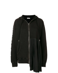 EACH X OTHER Pleated Zip Front Hoodie