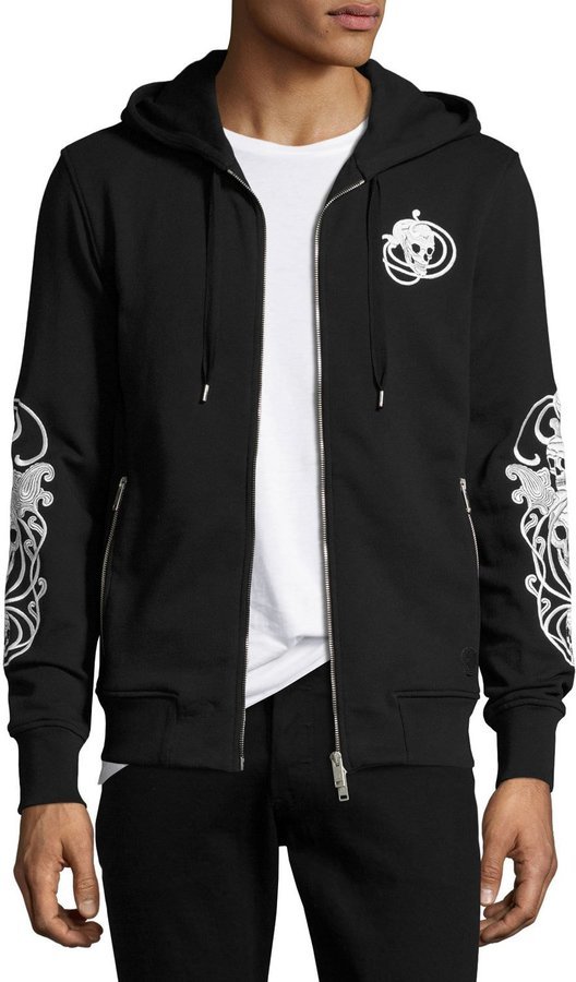 Skull zip outlet up jacket