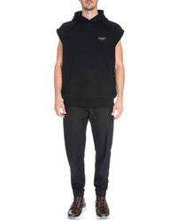 Givenchy Sleeveless Hooded Pullover Sweater Black