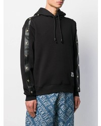 VERSACE JEANS COUTURE Stud Detail Logo Patch Hoodie