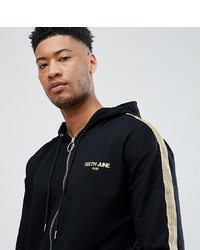 Sixth June Track Jacket In Black With Gold To Asos