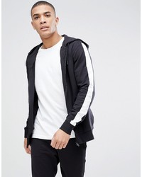 ONLY & SONS Zip Through Hoodie With Stripe Sleeve