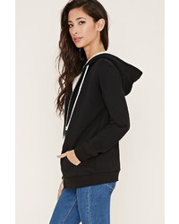 Forever 21 Zippered Plush Hoodie