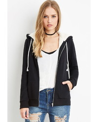 Forever 21 Zippered Plush Hoodie