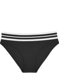 Black Horizontal Striped Bikini Pant
