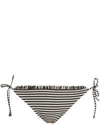 Topshop Stripe Frill Tie Side Bikini Bottoms