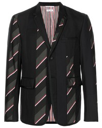 Thom Browne Single Breasted Diagonal Striped Blazer