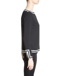 Versace Collection Striped Piping Top