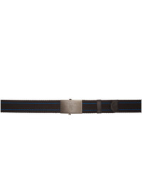Prada Black And Blue Striped Nastro Belt