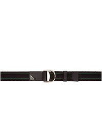 Prada Black And Green Striped Nastro Belt