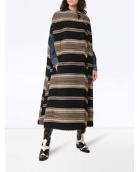 Isabel Marant Huan Striped Wool Poncho Coat