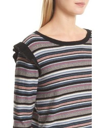 Joie Cais C Stripe Wool Cashmere Sweater