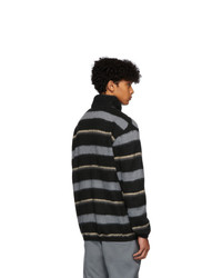 Nanamica Black And Grey Wool Pullover Sweater