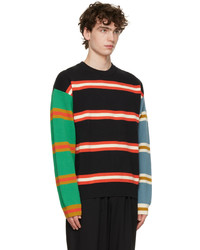 Ps By Paul Smith Black Block Stripe Sweater