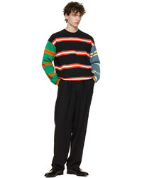 Ps By Paul Smith Black Block Stripe Sweater