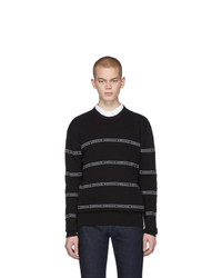 Versace Black Nastro Slim Fit Sweater