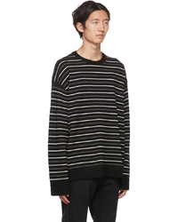 Juun.J Black Striped Sweater