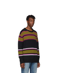 Acne Studios Black Wool Striped Nimah Sweater