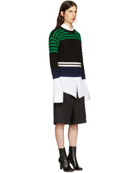 Raf Simons Black Wool Stripes Sweater