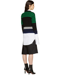 Raf Simons Black Wool Stripes Sweater