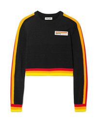 Opening Ceremony Cropped Striped Cotton Sweater