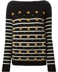 Gucci Star Appliqu Striped Sweater