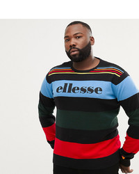 Ellesse Knitted Jumper With Bold Block Stripes