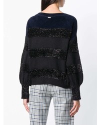 Liu Jo Long Sleeve Striped Sweater