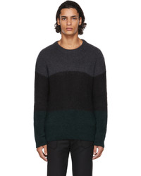 Isabel Benenato Multicolor Brushed Mohair Striped Sweater