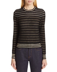 Fendi Stripe Lace Sweater