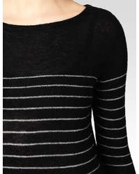 Nikita Sweater Black White Stripe
