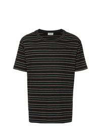 Black Horizontal Striped Crew-neck T-shirt