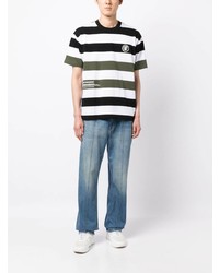 AAPE BY A BATHING APE Aape By A Bathing Ape Logo Print Striped T Shirt