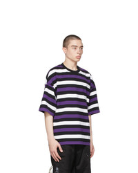Mastermind World Black And Purple Stripe T Shirt
