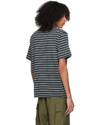 Beams Plus Gray Striped T Shirt