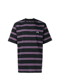 Stussy Horizontal Striped Logo T Shirt