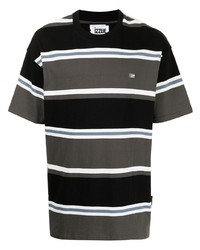 Izzue Logo Patch Striped T Shirt