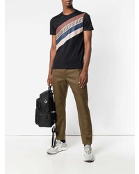 Fendi Logo Striped T Shirt