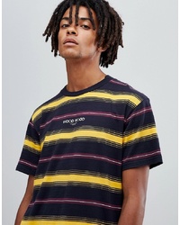 Wood Wood Perry Yellow Striped T Shirt