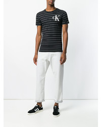 Calvin Klein Jeans Striped Logo T Shirt
