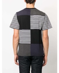 NOAH NY Striped Patchwork Design T Shirt