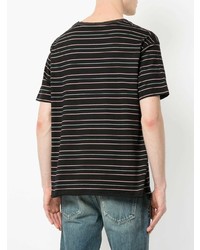 Saint Laurent Striped Short Sleeve T Shirt