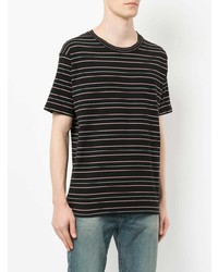 Saint Laurent Striped Short Sleeve T Shirt